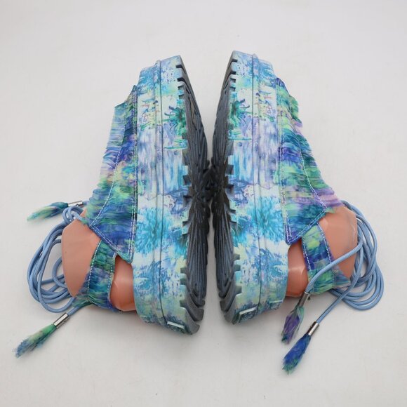 UGG X Collina Straga Goldenglow Platform Women's 8 Blue Floral Gladiator Sandals - Picture 7 of 12